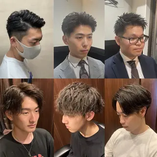 ミディアム パーマ メンズ 練習用 坂場のヘアスタイル