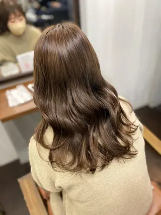 ミディアム カラー ヘアアレンジ DANY🦋名駅✂︎ 艶髪/透明感カラーのヘアスタイル