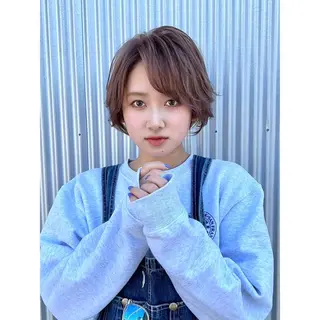 ショート re.share所属・茅ヶ崎/ショートボブ /ハイトーン/片野のヘアスタイル