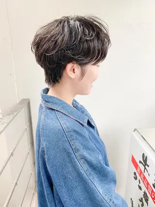 ショート パーマ ショート/レイヤー なら石井知希のヘアスタイル