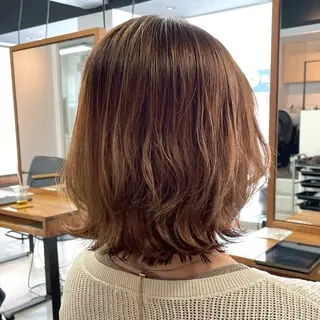 ミディアム パーマ note所属・韓国風/レイヤー/ note アヤナのヘアスタイル