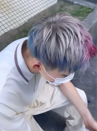 ショート カラー 【ブロンド】【ベージ ュ系】TAKUMAのヘアスタイル