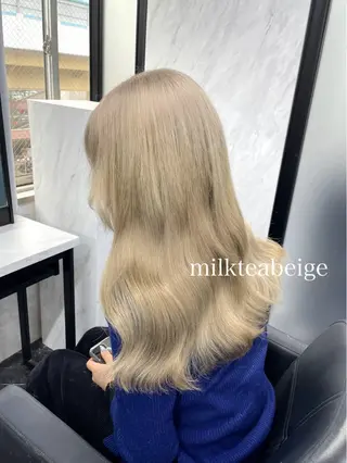 セミロング カラー エクステ🩵ブリーチ 韓国ヘア🩵KAEのヘアスタイル