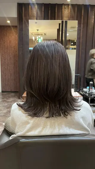 ミディアム ボブ/ショートボブ/ 岡山駅/別曽遥也のヘアスタイル