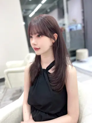 ロング 韓国/縮毛矯正/ カンタのヘアスタイル