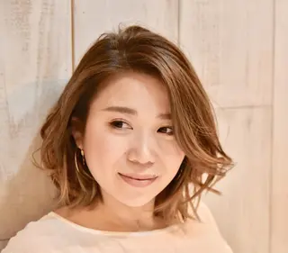 ミディアム カラー hair resort terrasse所属・長尾 圭のヘアスタイル