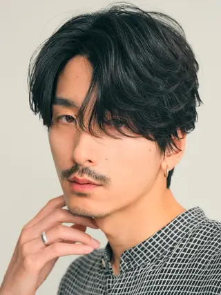 ミディアム パーマ メンズ 夏果⭐︎fifth 天神 海外風パーマのヘアスタイル