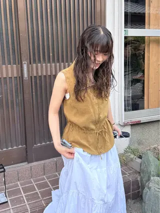 ロング パーマ kakeru レイヤーボブパーマのヘアスタイル