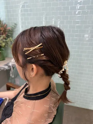 ミディアム ヘアアレンジ 🕊髪質改善縮毛矯正 /艶髪/関内🕊あべのヘアスタイル