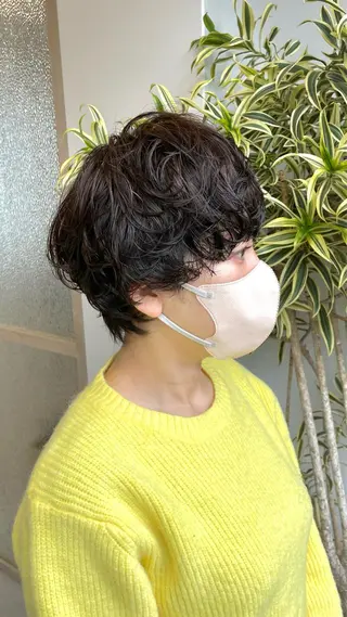 ショート カラー パーマ Eleanor 立川北口のヘアスタイル
