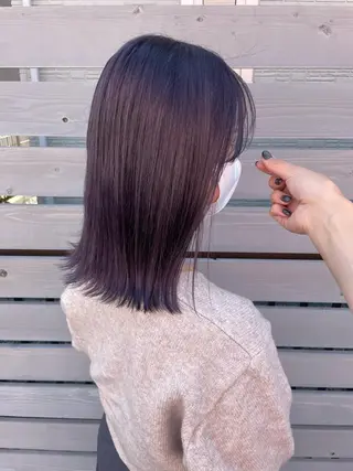 ミディアム カラー ひなた 艶カラー/渋谷のヘアスタイル