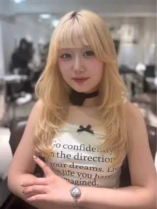 セミロング 縮毛・髪質改善🩰 mai🐰ྀི🤍のヘアスタイル