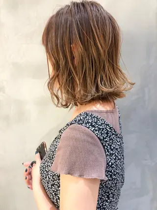 ショート カラー パーマ ヘアアレンジ TOMO GEEKS代表のヘアスタイル