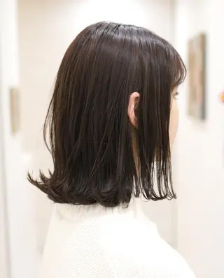 セミロング カラー 斉藤 貴也のヘアスタイル