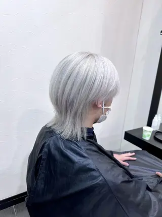 ミディアム カラー メンズ プログレス小平小川所属・フェザー/波巻き 雫石大夢のヘアスタイル