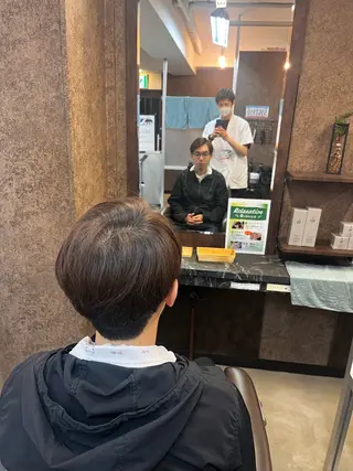 ミディアム ヘアアレンジ メンズ ネクサス＆CO錦糸町所属・清水 寧生のヘアスタイル