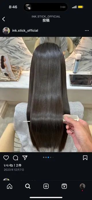 ロング 縮毛矯正/美髪カラー 松田空優哉のヘアスタイル