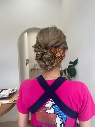 ロング ヘアアレンジ 永井 夢彩のヘアスタイル