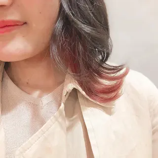 ミディアム カラー ヘアアレンジ 雪本 愛のヘアスタイル