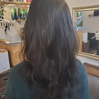 ロング カラー フリーランス所属・韓国ヘア レイヤー くびれヘアMATSUのヘアスタイル