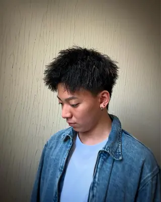 ショート パーマ メンズ 【メンズ特化】金沢 /片町　髙木　功基のヘアスタイル