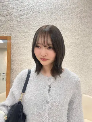 ミディアム カラー 透明感ワンカラー 🎀髪質改善/AOのヘアスタイル