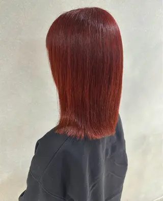 ミディアム カラー 唐澤 千尋のヘアスタイル