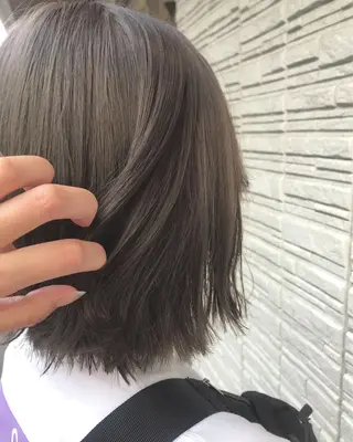 ショート カラー 暖色カラー🍊 ボブ🌿顔周りcutのヘアスタイル