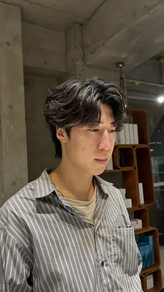 ショート パーマ メンズ fifth 原宿　【フィフス】所属・fifth/メンズ パーマ/川﨑泰就のヘアスタイル