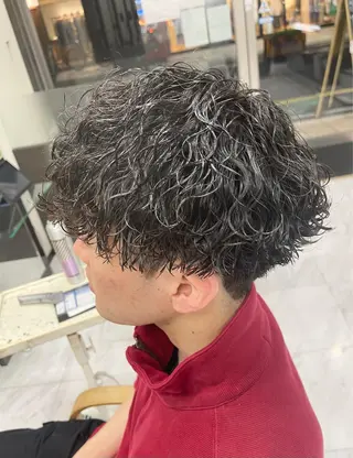 ショート パーマ メンズ ❄️メンズカット 落合諒❄️のヘアスタイル