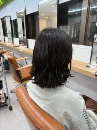 ミディアム パーマ グランジュ京橋店所属・石田 頌のヘアスタイル