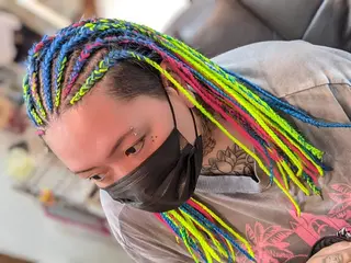 セミロング ヘアアレンジ scamp ★のヘアスタイル