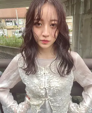 セミロング カラー ホンダリサコ 透明感カラー/ボブのヘアスタイル