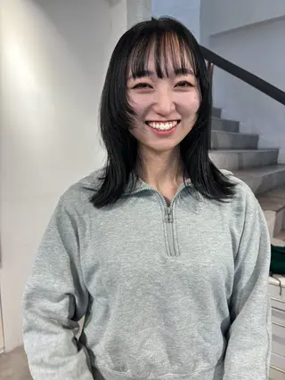 セミロング カラー Kureha/ネイル トレンドヘアのヘアスタイル