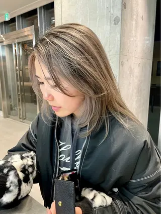 ミディアム カラー 吉沢遣人/レイヤー 艶カラー/パーマのヘアスタイル