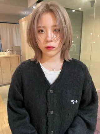 ショート カラー ボブ/パーマ 古家 佑真のヘアスタイル