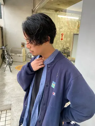 ショート パーマ メンズ 藤野 けいごのヘアスタイル