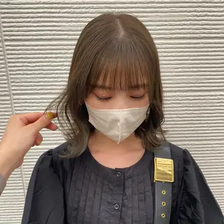 ミディアム カラー Rinka/梅田/ 透け感カラー🤎のヘアスタイル