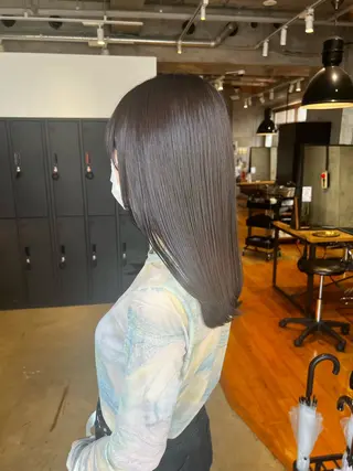 セミロング カラー 🎵ぷる艶ハイトーン 柔らかヘア🍅まあやのヘアスタイル