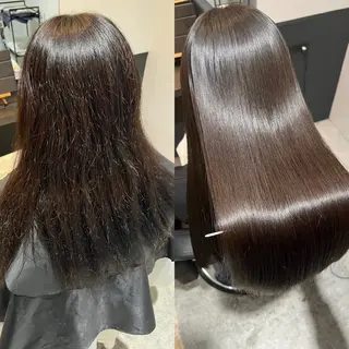 ロング 髪質改善カラーと縮毛矯正/Vel(ベル)新宿店所属・ショート、ボブ特化 似合わせカット美容師のヘアスタイル