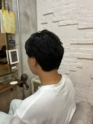 ショート メンズ メンズ/ヘアセット/ 顔周りレイヤー/💶のヘアスタイル