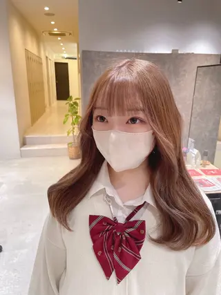 ロング カラー 冨田 那樹のヘアスタイル