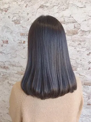 セミロング カラー 當間 大知のヘアスタイル