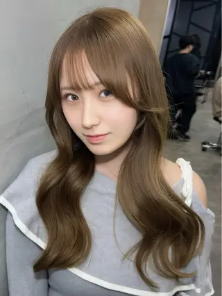 ロング カラー お肌トーン🆙カラー 全ての女性を艶髪にのヘアスタイル