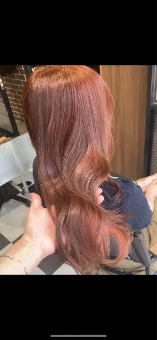 ロング 透明感ブリーチ/ メンズパーマのヘアスタイル