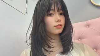 ミディアム 韓国風レイヤーカット 松葉翔のヘアスタイル