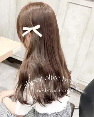 ロング カラー misaki🩰🤍 まろみ透け感カラーのヘアスタイル