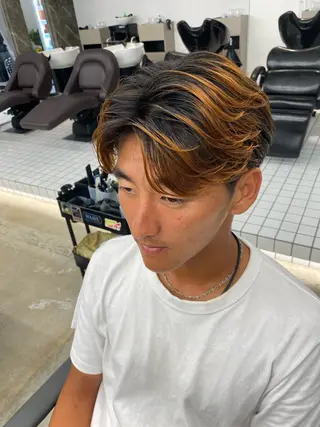 パーマ メンズ パーマ特化/フェザー パーマシャドウ/真生のヘアスタイル