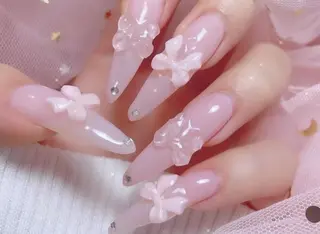 ネイル 🎀彩羽チップ 長さだし専門🎀のネイルデザイン