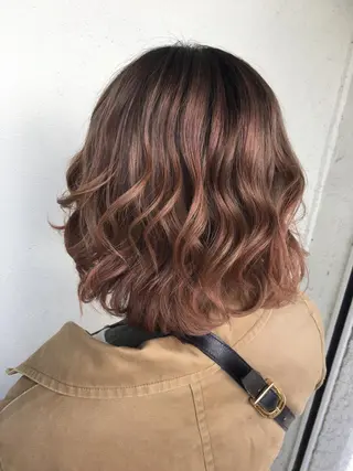 ミディアム カラー Agu hair rupia 金沢店所属・金沢美容室/ 艶髪/夜営業/JINのヘアスタイル